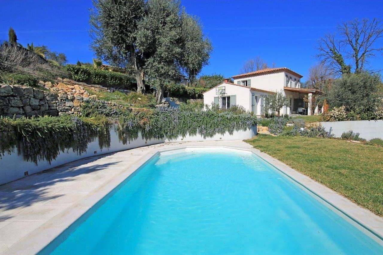 Cote D'Azur, Villa New Gold Dream With Heated And Privat Pool, Sea View Le Rouret Exteriör bild