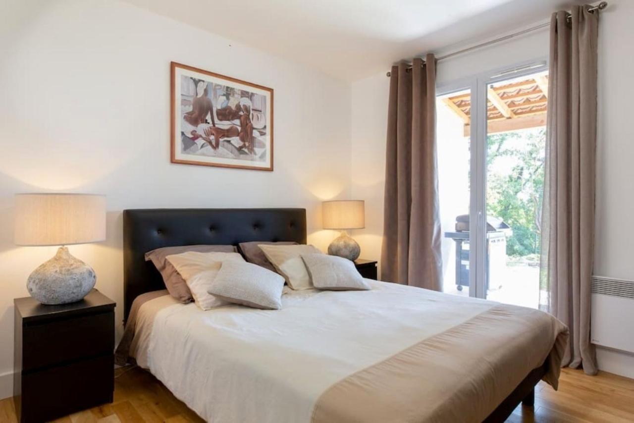 Cote D'Azur, Villa New Gold Dream With Heated And Privat Pool, Sea View Le Rouret Exteriör bild